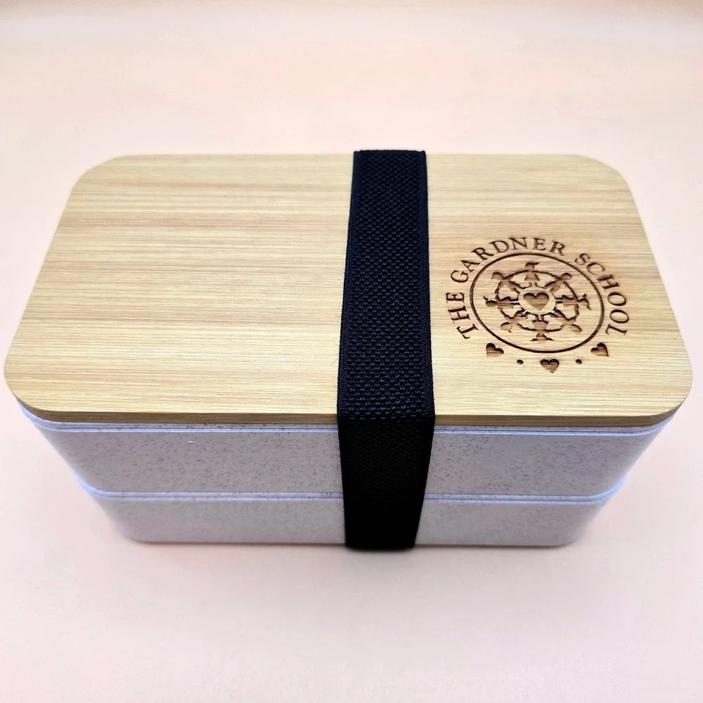 Bamboo Lid White Speckled Meal Prep Container Set